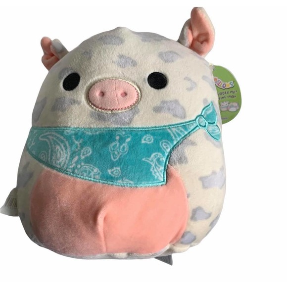 Squishmallow Rosie the Spotted Pig Bandana 8" Plush Easter Farm Stuffed Animal - Picture 1 of 8